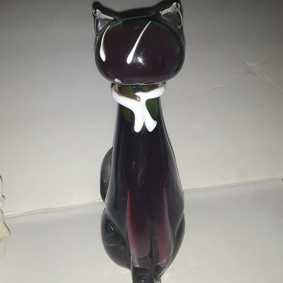 Vintage Murando Glass Siamese Bat Tri Color Heavy